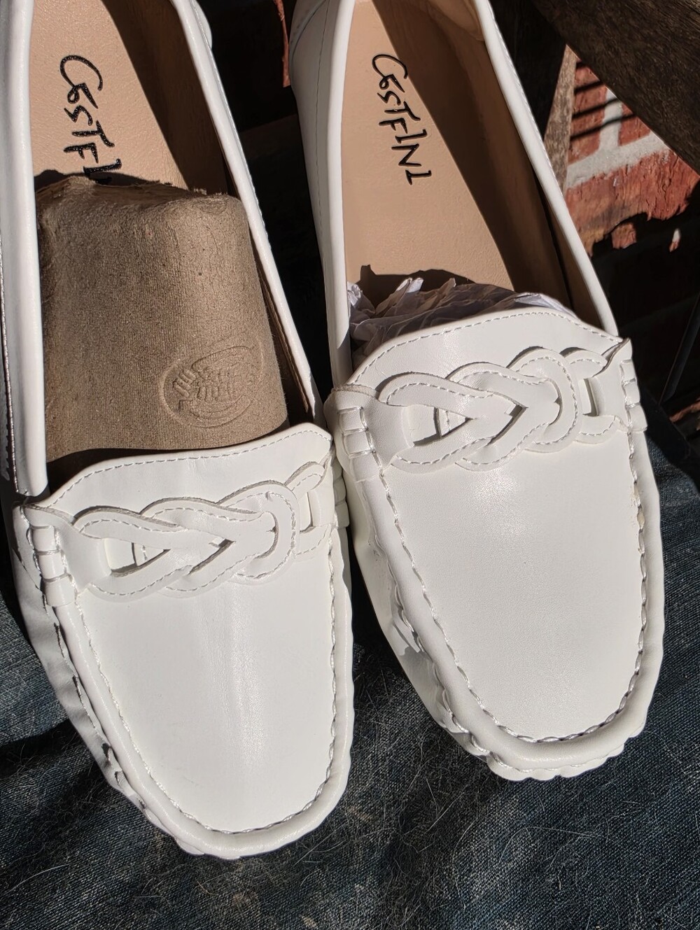 Cestfini White Penny Loafers for Women Shoes Dressy Casual 9 - Picture 3 of 6